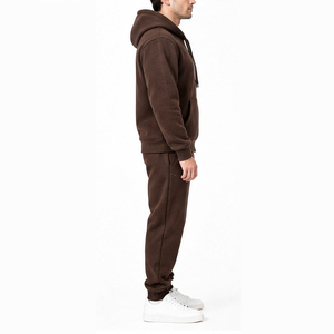 Wholesale Custom Logo Men's Two Piece Tracksuit Set Hooded <b>Zip</b> <b>Up</b> <b>Jacket</b> Jogger Pants Casual Sportswear Tracksuit for Men - Product Image 4