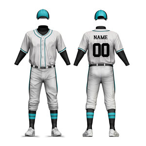 Full Button Softball Jersey With Pant Baseball Uniform Custom Design Sublimated Full Button Baseball Uniform - Product Image 1