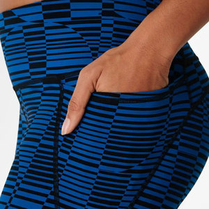 Leggings pour femmes à taille haute, élastiques, respirants, longueur mollet, extensibles dans quatre directions, en spandex, avec poches - Product Image 3