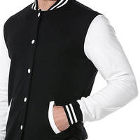 Blousons universitaires pour hommes en toile d'hiver, col montant, respirants, réversibles, doublure en coton, logo personnalisé sur le devant, prix bas