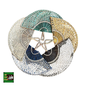 Abanico de palma tejido a mano, ecológico, ideal para fiestas en la playa y decoración de pared, hecho en Vietnam, suministro al por mayor. - Product Image 1