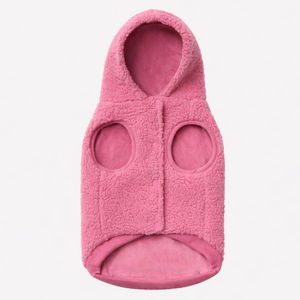Ropa personalizada para mascotas, ropa de invierno, abrigos con capucha de lana sherpa, chaqueta sin mangas personalizada con MOQ bajo - Product Image 4