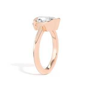 Anillo de compromiso de oro macizo de 14K y 18K con diamante ovalado de 3.5 quilates, doble filo, solitario, cultivado en laboratorio, precio de fábrica, venta al por mayor - Product Image 6
