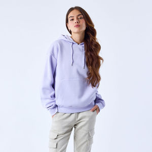 Vente en gros de sweats à capuche surdimensionnés pour femmes à prix avantageux, 100% coton, légers, respirants, impression de logo personnalisée - Product Image 2