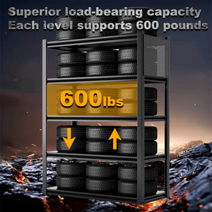 Scaffalature Industriali in Acciaio a 5 Ripiani per Garage, 183 cm (H) x 122 cm (L) x 61 cm (P), Regolabili, Capacità 1360 kg - Product Image 4