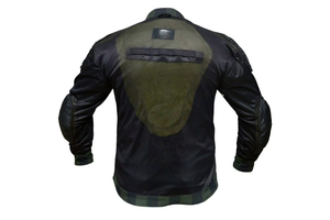 Fully Aramid Lined Premium Style Black And Grey Color Fully Lined Flannel Motorcycle Cut Proof Aramid Lining <b>Shirts</b> For Men - Product Image 3