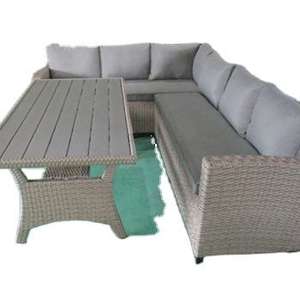 Ensemble de canapés sectionnels pliables imperméables en forme de U Julemind, en rotin tressé moderne, pour usage extérieur en jardin, 7 places, haute qualité, livré en boîte - Product Image 5