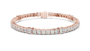 10K Gold Diamond <b>Bracelet</b> Round Princess Cut 50 Stones Luxury Sparkle Wedding Party Fine Jewelry Elegant Gift Women - Product Image 5
