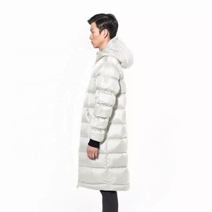 Manteau long à capuche en duvet pour homme, couleur unie, épais, doudoune d'hiver décontractée avec fermeture éclair 2026 - Product Image 4