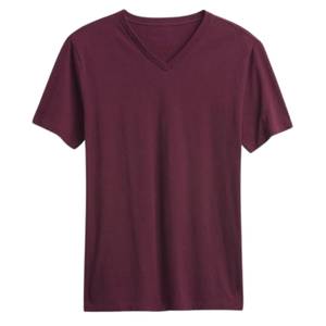 Camiseta Casual de Hombre, Cuello en V, Manga Larga, Corte Ajustado, Tejida, 100% Algodón, 200 Gramos, Color Sólido - Product Image 5