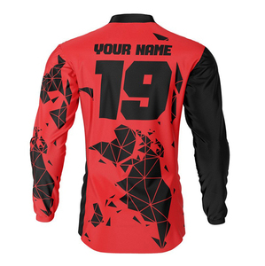100% Polyester Motocross Jersey Custom Wholesale Sportswear With Racing Team <b>Name</b> Printed Motocross Jersey Adults Unisex - Product Image 2