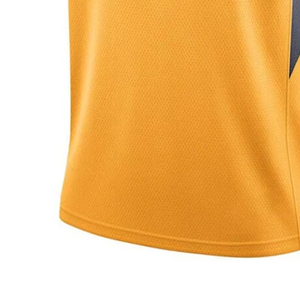 เสื้อบาสเก็ตบอลสั่งทำพิเศษ สีเหลืองทอง ผ้าตาข่าย คอวี แขนกุด เสื้อกีฬา - ชุดทีมแบบซับลิเมชั่น - Product Image 6