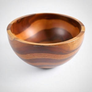 Tazón de Madera de Acacia Ecológico Hecho a Mano, Pulido con Encanto Rústico, Decoración de Mesa de Primera Calidad que Agrega un Ambiente Acogedor al Hogar - Product Image 2