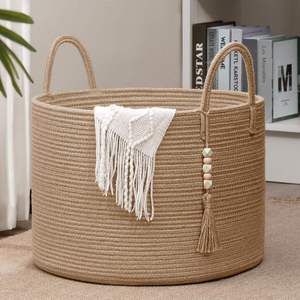 OEM Jute <b>Storage</b> Bins Manufacturer – Custom Size Natural Fiber <b>Storage</b> <b>Basket</b> for International Bulk Orders - Product Image 6