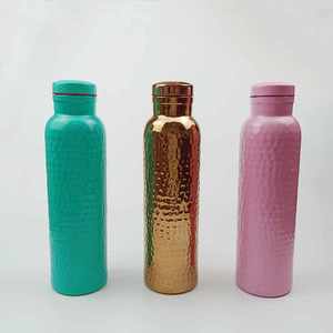 Tradebyd Durable Lightweight <b>Copper</b> Water Bottle Eco-Friendly and Reusable for Gym Yoga Travel-Direct Drinking - Product Image 1