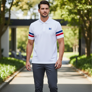 Polo de luxe pour homme, personnalisez votre propre logo, coton piqué de haute qualité, respirant, coupe athlétique, polo de golf pour homme - Product Image 6