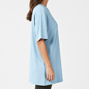 Camisetas personalizadas de cuello redondo y hombros caídos para mujer, con logo impreso, estilo hip hop, ligeras. - Product Image 5