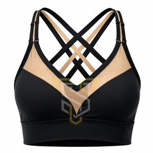 Sujetador deportivo atlético para mujer con tirantes cruzados en la espalda, transpirable, para entrenamiento, correr, yoga y fitness. - Product Image 2