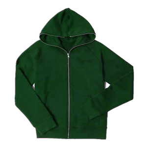Sweat à capuche intégral zippé coupe droite, effet vieilli vintage, style streetwear, 100% coton molletonné/éponge française, séchage rapide, respirant, vente en gros - Product Image 1