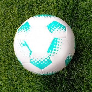 Custom Size 5 Machine Stitched Soccer Ball Teal Green Training Football Durable PVC Promotion Match Ball For Kids Adults - Product Image 3