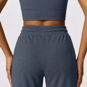 Elegant High Waist Wide Leg Pants Women Soft Draped Loose Fit Trousers Lightweight Breathable Cotton <b>Linen</b> Casual Pants Stylish - Product Image 4