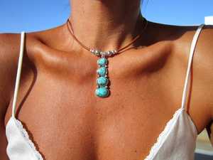 Pendentif Turquoise en Argent Sterling, Breloque Perlée, Style Bohème, Fait Main, Vintage, Bijou de Fiançailles NIKHIL GEMS, Unisexe, Sertissage Clos - Product Image 4