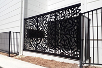 Clôture en aluminium découpée au laser, résistante à la corrosion, pour jardin extérieur, sur mesure, avec revêtement en poudre