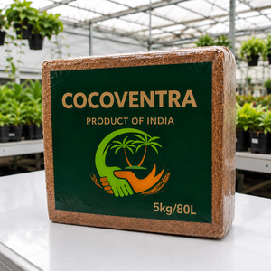 Bloque de Fibra de Coco de Calidad Europea, 5 kg, Triple Lavado, 6 mm, Cribado, Alta Expansión 17L/kg, Proveedor de Bloques de Fibra de Coco, Precio FOB/CIF - Product Image 1