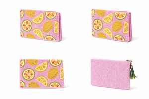 Bolso de Mano de Lujo Hecho a Mano con Cuentas de Cítricos para Mujer, Diseño de Frutas Naranja y Limón, Correa de Cadena de Alta Calidad, Ranuras para Monedas y Tarjetas - Product Image 4