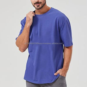 Camiseta 100% algodón para hombre, corte holgado, estampada, camiseta de alta calidad para hombre, informal, extragrande, lisa, personalizable. - Product Image 1