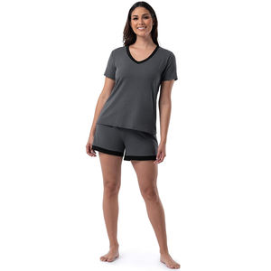 Conjunto de Yoga y Fitness para Mujer, Shorts Reversibles Sólidos de Talla Grande, Alta Calidad, Sin Costuras, Proveedor de Marca Privada - Product Image 1