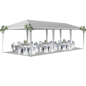 Tenda a baldacchino portatile bianca 10x30 piedi, istantanea e pieghevole, per eventi all'aperto, feste, matrimoni, lauree - Product Image 4