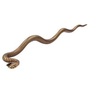 Sculpture de table moderne en métal en forme de serpent pour la décoration de table à manger et l'ameublement contemporain - Product Image 4