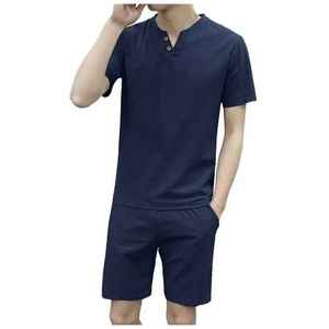 Ensemble de polos pour hommes, directement de l'usine, avec t-shirt et short, vêtements de sport en coton premium, fabricant de marques privées - Product Image 6