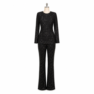Conjunto de Dos Piezas Largo para Mujer, Color Sólido, al por Mayor |   Conjunto de Dos Piezas a la Moda, Ropa Elegante de Boutique, Conjunto Ecológico y Moderno - Product Image 1