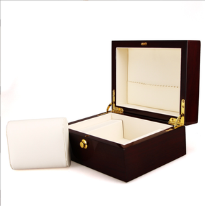 Luxury Custom Logo Protective Wooden Black Piano Glossy Lacquer MDF <b>Watch</b> Packaging Box with Pouch Ready to Ship <b>Watch</b> <b>Cases</b> - Product Image 2