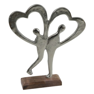Dual <b>Heart</b> Combo With Base Fresh Material Indoor Design Best for Tabletop Christmas Decoration and Ornaments Plush and Bags - Product Image 1