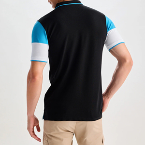 เสื้อโปโลกอล์ฟผู้ชายคุณภาพสูง 100% ผ้าถักลายทาง ทรงหลวม ขายส่งจากโรงงาน รับปักโลโก้ตามสั่ง - Product Image 6