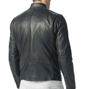 <b>Slim</b> <b>Fit</b> PU Leather <b>Jacket</b> for Men, Stylish Motorcycle Outerwear, Casual Street Fashion Leather <b>jacket</b> for men - Product Image 3