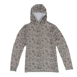 Sweat à capuche de pêche unisexe en polaire 100 % coton camouflage, protection UPF50+, personnalisable, pour activités de plein air, manches longues, léger - Product Image 1