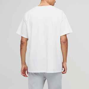 Camiseta Oversize Lisa de Moda para Hombre, con Logotipo Personalizado Serigrafiado, 100% Algodón Pesado, Estilo Urbano Casual Hip Hop, 180g, Secado Rápido - Product Image 6