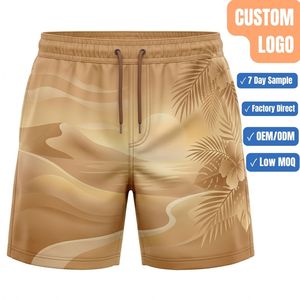 Shorts de Playa para Hombre con Logotipo Personalizado, Elásticos en 4 Direcciones, de Secado Rápido, con Cordón Ajustable, Resistentes al Agua, Shorts de Baño - Product Image 1