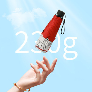 ร่มพับพกพาแบบพกพาห้าตอน รุ่นหรูหรา น้ำหนักเบาพิเศษ 8K ป้องกันลมแรง พร้อมแสงยูวีสำหรับการเดินทาง - Product Image 3