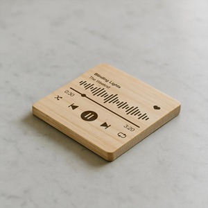 ชุดจานรองแก้วไม้ลายดนตรี ดีไซน์น่ารัก ของตกแต่งร้านกาแฟ สำหรับใช้ส่วนตัว ตกแต่งโต๊ะกาแฟ ชา ที่บ้าน ไอเดียของขวัญสุดเก๋ - Product Image 2