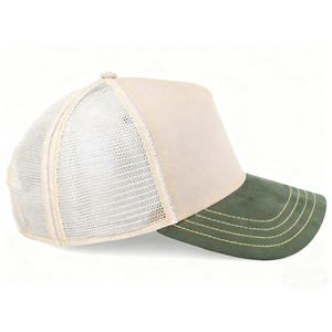 Outdoor Fashion Hip Hop Two Tone Suede Plain Trucker Hat Men Women Skin Feel High Grade Custom Patch Embroidery Logo - Product Image 3
