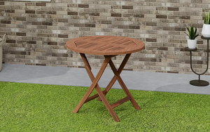 Outdoor Furniture for 4 Persons Handmade Wooden top <b>Table</b> with <b>Folding</b> Stand Solid Wood Hand Carved Pakistani Portable - Product Image 3