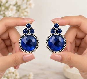 Pendientes de tuerca con bisel de perlas de imitación de piedra natural con corte a cuadros, chapados en oro de 18 quilates, regalo para mujer, venta al por mayor |   Directo de Fábrica - Product Image 5