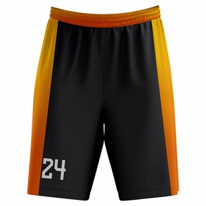 Shorts de sport durables pour hommes 2026 de haute qualité, sublimés, noirs et orange, en maille, à taille mi-haute élastique - Product Image 5