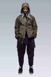 Custom <b>Men's</b> Waterproof Techwear <b>Jacket</b> Urban Tactical Windbreaker Cyberpunk Hooded Streetwear Functional Olive Green Parka Coat - Product Image 2