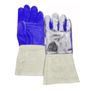 Gants de soudage TIG JNM SAFETY en cuir de vachette aluminisé robuste, pleine fleur et croûte, avec coutures excellentes et manchette de sécurité ignifuge - Product Image 5